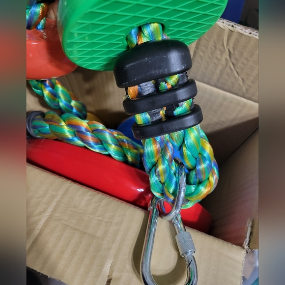 Rope Tree Swing with Platforms and Disc Seat Set Adjustable Saucer Kid Swing NEW - Picture 3 of 6